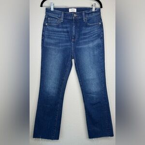 Pistola High Rise Straight Leg Jeans Classic Indigo‎ Raw Hem Denim Jeans Size 27